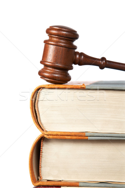 木製 小槌 法 図書 裁判所 孤立した ストックフォト © broker