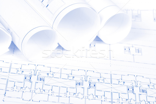 Сток-фото: чертежи · строительство · дома · мелкий · бизнеса · здании