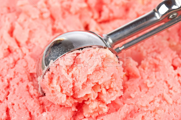 Strawberry ice cream scoop Stock photo © broker