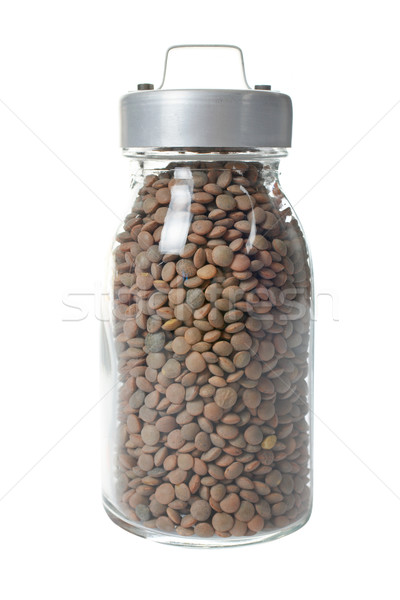 Glass jar of lentils Stock photo © broker
