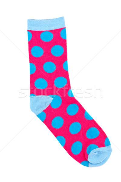 Farbenreich Socke isoliert weiß Winter Fuß Stock foto © broker