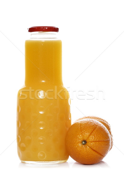 Stock photo: Orange juice bottle