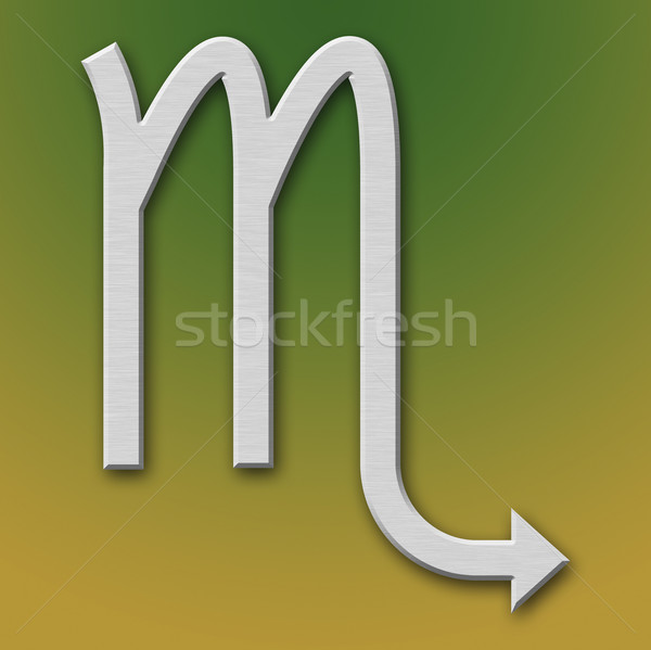 Scorpio Aluminum Symbol Stock photo © broker