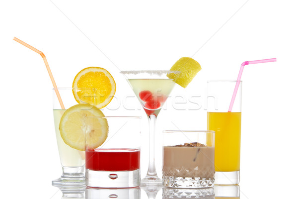 Stock photo: Glasses with beverages