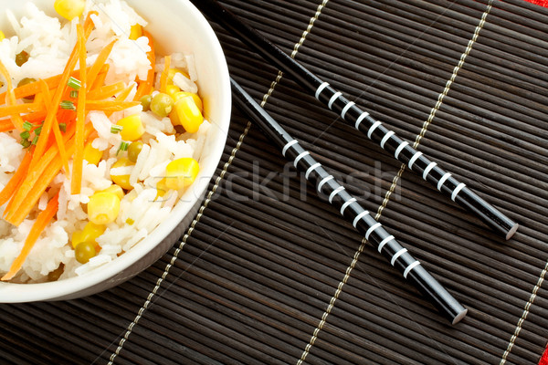 Salad of rice and sticks Stock photo © broker