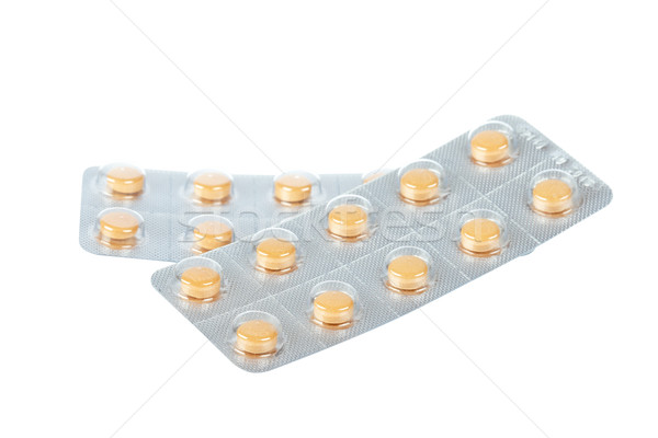 Pillen Blister zwei Packung medizinischen weiß Stock foto © broker