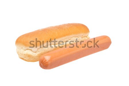 Hot dog isolé blanche peu profond pain dîner [[stock_photo]] © broker
