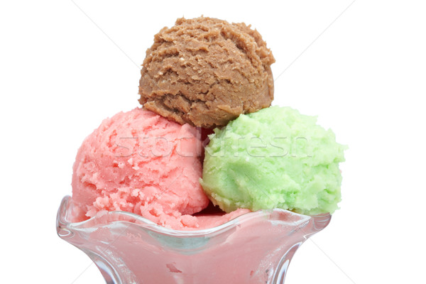 íz fagylalt üveg finom izolált fehér Stock fotó © broker