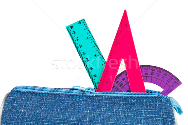 Pencil case with school supplies Stock photo © broker