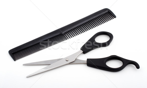 Ciseaux peigne isolé blanche cheveux propre Photo stock © broker