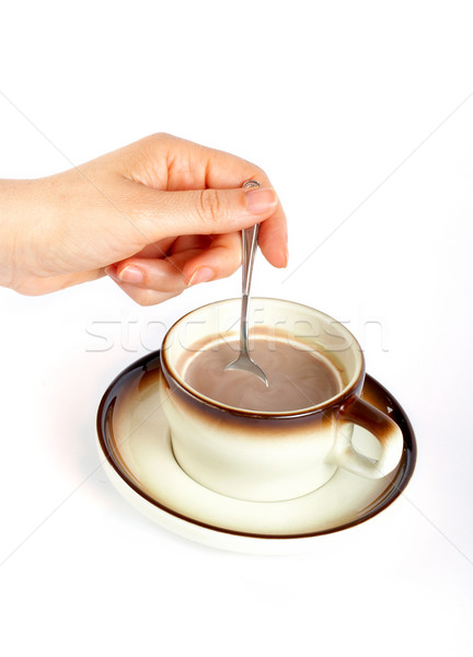 Woman holding the spoon Stock photo © broker