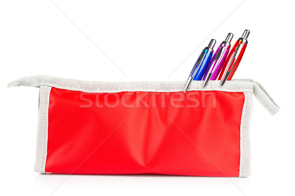 Red pencil case Stock photo © broker