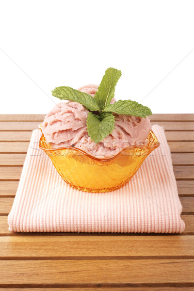 Delicious raspberries ice cream Stock photo © broker