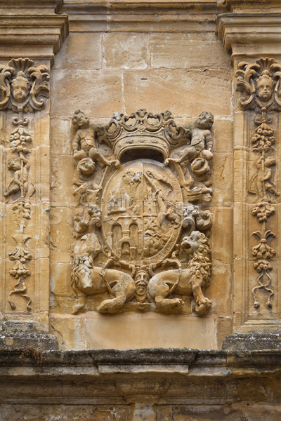 Stock photo: Carved stone coat of arms