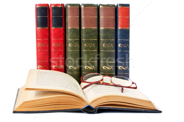 Glasses and open book Stock photo © broker