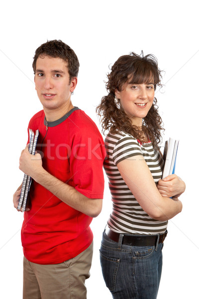 Two students with books Stock photo © broker