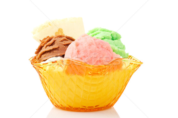 ストックフォト: 味 · アイスクリーム · 白 · 浅い · ミルク