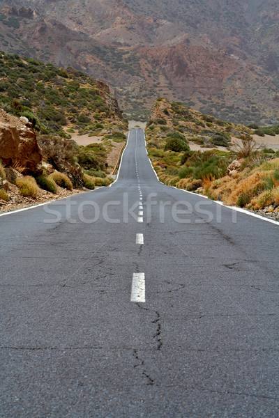 Magányos út tájkép hegy autópálya hegyek Stock fotó © broker