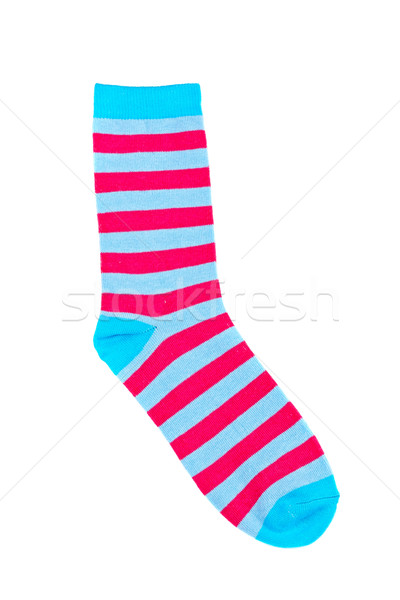 Farbenreich Socke isoliert weiß Winter Fuß Stock foto © broker