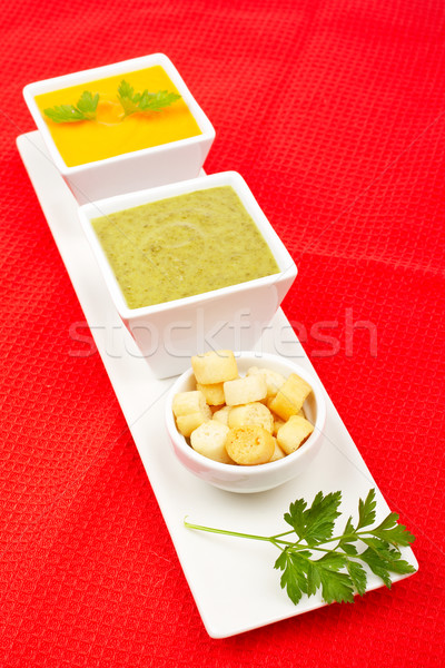 Spinach and carrots puree Stock photo © broker