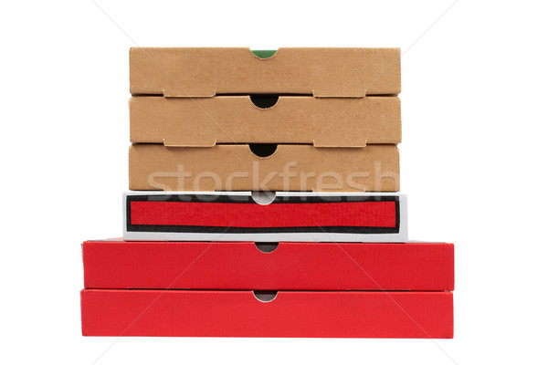 Pizzas cardboard boxes Stock photo © broker