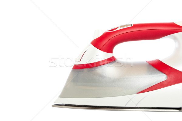 Piros elektromos vasaló otthon sajtó fehér Stock fotó © broker