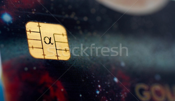 Macro shot of credit card, view of the chip Stock photo © broker