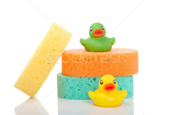 Sponges and rubber ducks Stock photo © broker
