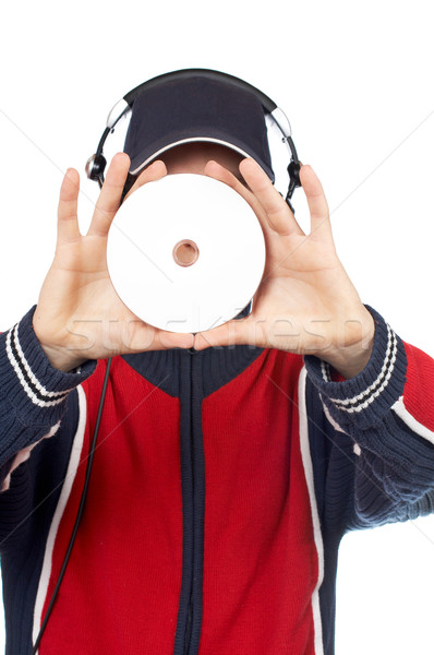 DJ holding a disc Stock photo © broker