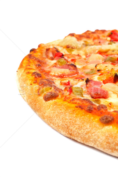 Zdjęcia stock: Smaczny · włoski · pizza · miękkie · cień · biały