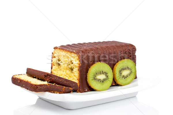 Slices of cake with kiwi Stock photo © broker