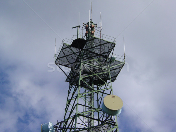 Torre comunicazioni cielo tecnologia telefono rete Foto d'archivio © broker