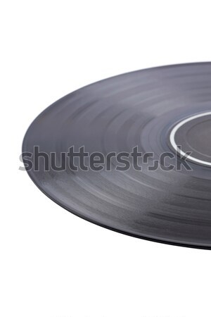 Polveroso vinile record nero etichetta isolato Foto d'archivio © broker