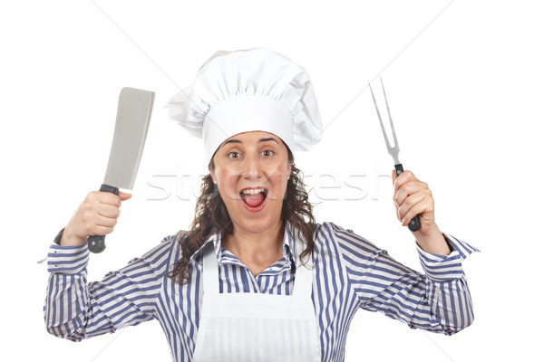 Holding a meat cleaver
 Stock photo © broker