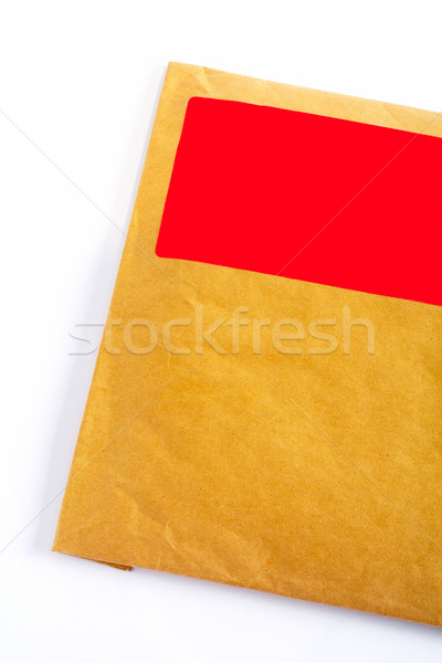 Detail of envelope with blank red sticker Stock photo © broker