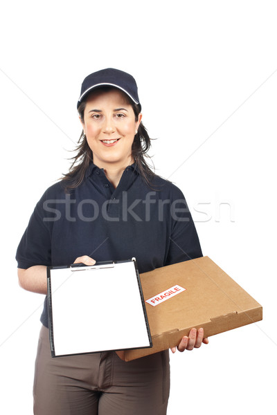Sign for delivery Stock photo © broker