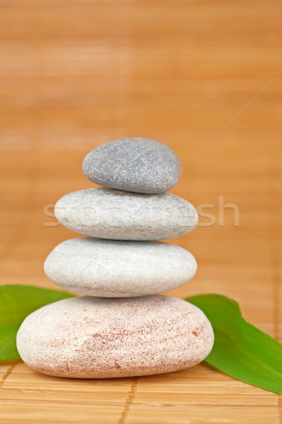 Foto stock: Equilibrado · piedras · superficial · equilibrio · bienestar