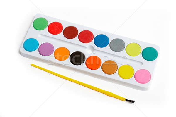 Stock photo: Box of Watercolors Picture