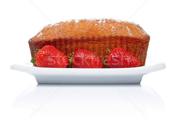 ケーキ 3  イチゴ 皿 朝食 脂肪 ストックフォト © broker
