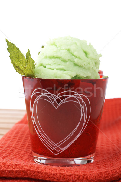 Delicious mint ice cream Stock photo © broker