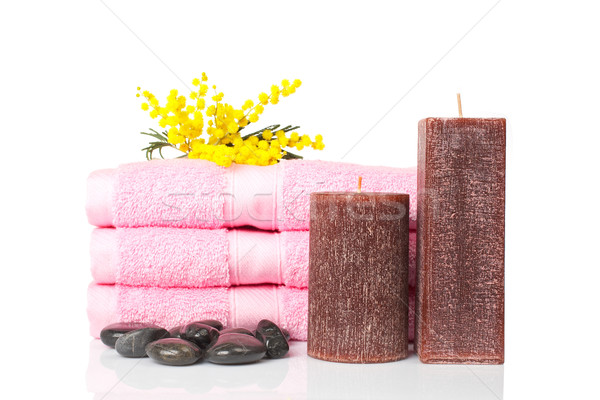 Fürdőkád kellékek szépségipari termékek fehér sekély mélységélesség Stock fotó © broker
