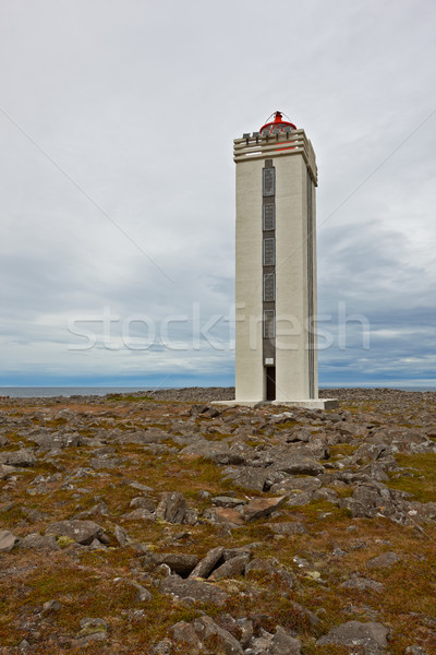 Vuurtoren een plaats IJsland drie beneden Stockfoto © broker