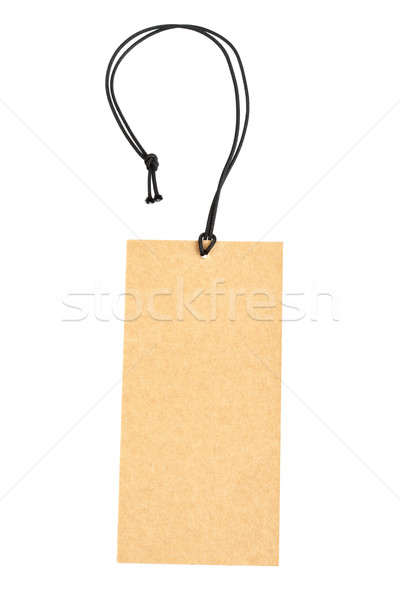 Zwarte prijs tag string geïsoleerd witte Stockfoto © broker