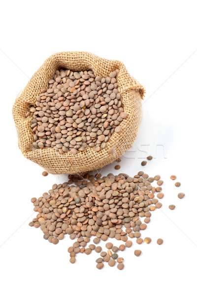 Burlap sack with lentils Stock photo © broker