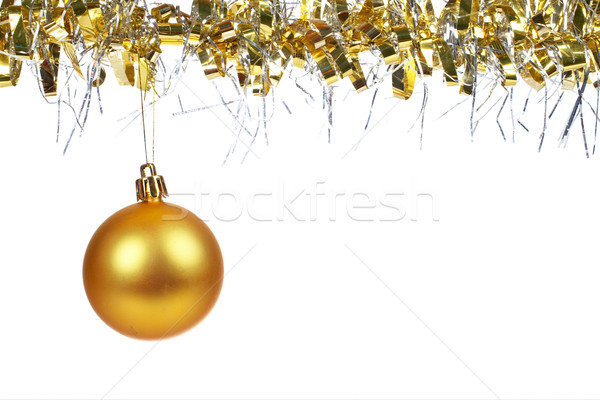 Golden Christmas ball dangling Stock photo © broker