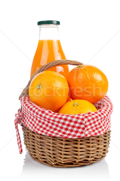 Stock photo: Oranges and fresh juice