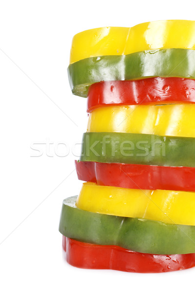 Piros paprika friss ízletes piros zöld citromsárga Stock fotó © broker