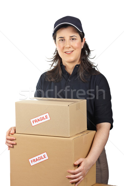 Delivering a parcels fragile Stock photo © broker