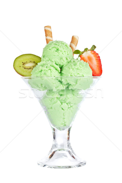 Delicious kiwi ice cream Stock photo © broker