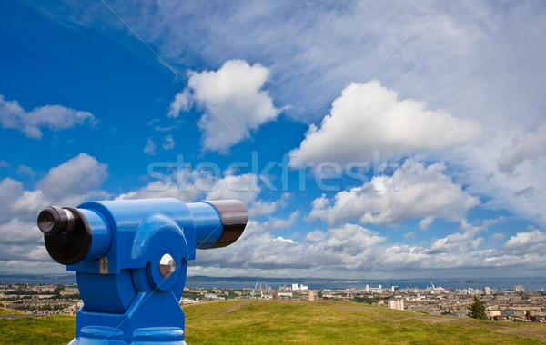 Moeda telescópio Edimburgo moderno viajar pesquisar Foto stock © broker